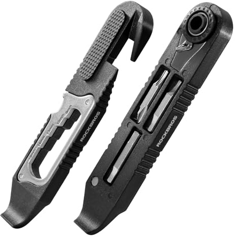 ROCKBROS Fahrrad Multifunktionswerkzeug, 16 in 1 Multitool Fahrrad Werkzeug mit Ratschenschlüssel, Reifenheber, Mini Tool Set Reparaturset für Reifenwechsel und Unterwegs