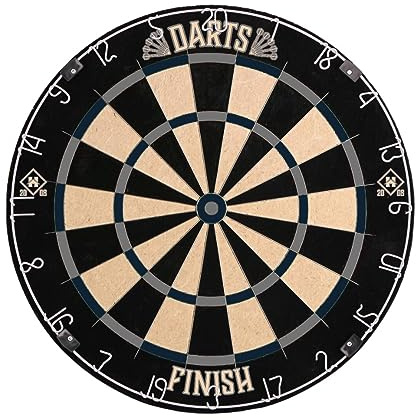 Home Deluxe - Jeu de fléchettes Finish - Moderne, Couleur : Noir, Gris, Bleu I Entourage pour Jeu de fléchettes Entourage pour Cible de fléchettes Anneau de récupération Cible de fléchettes