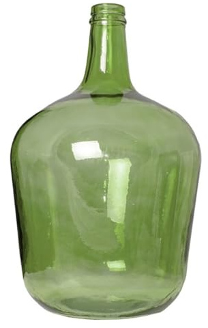 Cosecha Privada Cok Garrafa Vidrio Transparente - Damajuna - Estilo Apple Botijo transparente de colores. (Verde, 12 L)