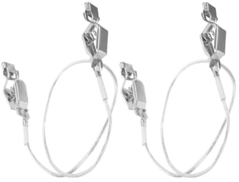 Healeved 2 Clips en Acier Inoxydable pour Câble de Masque d'Escrime Support de Ligne pour Fleuret et Sabre Équipement d'Escrime Professionnel Connexion Électrique Stable Usage