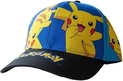 Pokémon Cappello con Visiera per Bambino e Ragazzo, Berretto da Baseball Regolabile con Velcro in Cotone, dai 2-3 Anni, Licenza Ufficiale