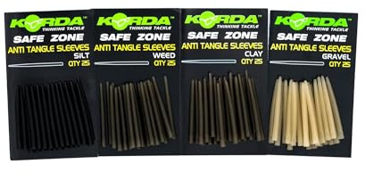 Korda Safe Zone Anti Tangle Sleeves - 25 Tubes, Sleeves, Gummischlauch für Karpfenmontagen, Farbe:Clay