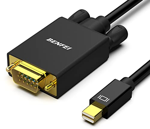 Cavo mini DisplayPort a VGA 1.8 m, BENFEI mini dp DisplayPort a VGA maschio a maschio placcato oro cavo per MacBook, iMac (LG51) Surface Pro e laptop