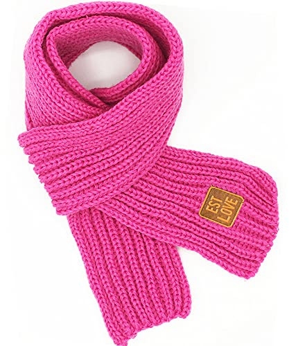 LuckyZ Kids Winter Scarf, 70% Acrylic 30% Cashmere Soft Warm Neck Warmer, Cozy Knit Scarf for Boys Girls Cold Weather Outdoor Daily Wear