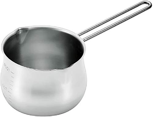 TIKUSAN Saucepan Stainless Steel Milk Pan Made in Japan Measuring Pan Sauce with Heatproof Handle Chocolate Melting Cheese Baking Pot for Stove Top Butter Warmer (1.0 Quart)