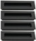 BOZONLI 4 Stück Muschelgriff Schiebetür Einlassgriff Schiebetürgriff Aluminiumlegierung Griffmuschel Verdeckt Griffe Schwarz 140 x 42 mm