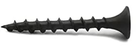 MR SCREWS #6 x 1 Wood Screws 100PCS Coarse Thread Drywall Screws Flat Truss Head Self Tapping Screws Black Phosphate Coated Fast Self Tapping LZDRY-001-H
