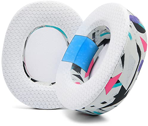WC Freeze Nova Pro Wireless – Kühlende Gel-Ohrpolster für Arctis Nova Pro Wireless & Nova Elite (passt Nicht auf andere Modelle), von Wicked Cushions, extra dick und bequem | 90's White