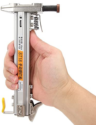 Manueller Nagler Aluumlegierung - Automatisches Nageln mit Sicherer Touch-Schalter für Wasserkraftprojekte und Dekorationsplatten, Ergonomischer Gummigriff und Wolframstahlnadel