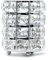 INTIRILIFE Pinselhalter für Make Up Pinsel aus Eisen und Glas in Silber - 10.2 x 11.4 cm - Halter Aufbewahrung Organizer für Stifte Beauty Kosmetik