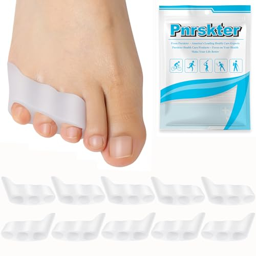 Pnrskter Ballenpolster Vorfuß, Mittelfußpolster, Gel Vorfußpolster, Zehenspreizer, Vorfusspolster, Metatarsalgie Einlagen am besten für diabetische Füße, Blasen, Vorfußschmerzen (10 PCS)