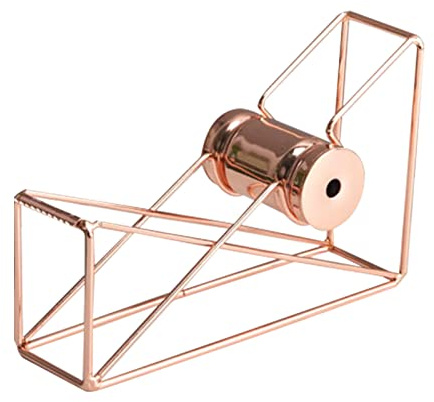 HUIOP Distributore di nastro adesivo,Dispenser per nastro in metallo Taglierina per nastro adesivo da tavolo in oro rosa Forniture per ufficio Decorazione da scrivania per affari Negozio commerciale