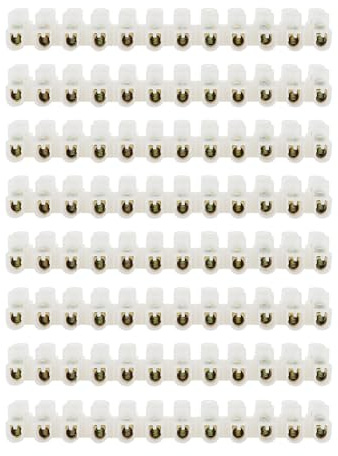 VOANZO 8 Pezzi morsettiera a Vite morsettiera Blocco barriera 3A 12 Posizioni Doppia Fila Tipo U connettore Filo