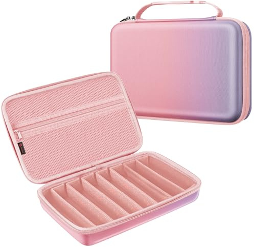 Fintie Custodia organizer da viaggio per occhiali da sole con 8 scomparti regolabili, in EVA rigida, per uomini e donne, Fantasia Ombre, Large, Custodia organizer da viaggio per occhiali da sole con