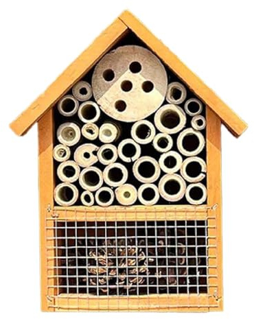 MagiDeal Maison d'abeilles en Bois Suspendue, hôtel à Papillons, décoration de Patio, résistant aux intempéries, Habitat de Jardin Robuste, boîte à, Orange