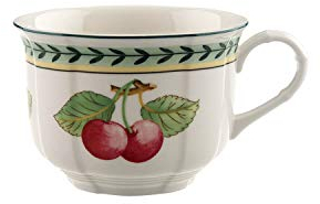 Villeroy & Boch French Garden Fleurence Tasse, 350 ml, Hauteur : 7,3 cm, Porcelaine Premium, Blanc/Multicolore