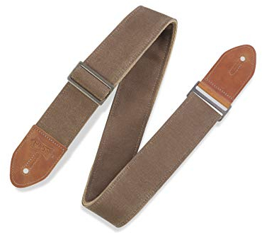 Levy's Leathers Gitarrengurt aus gewachstem Segeltuch, 5 cm, Hellbraun (M7WC-TAN)