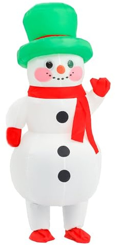 Rafalacy Costume di Natale gonfiabile per adulti, Babbo Natale, elfo, pupazzo di neve, zenzero, pane, uomo, Costum, Natale, divertente travestimento