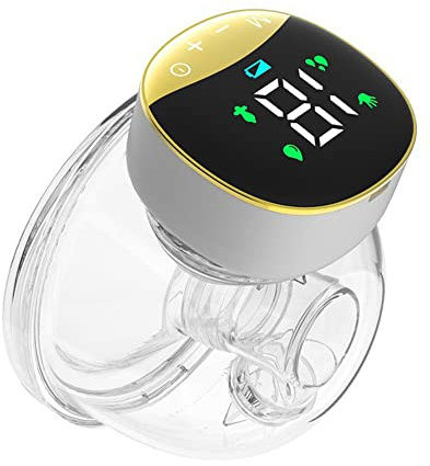 Extractor de leche, extractor de leche portátil manos libres eléctrico para lactancia materna LED Sn 4 modos 12 succión bajo ruido con almacenamiento de 180 ml