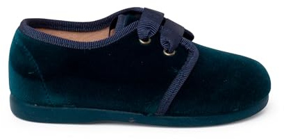 Pisamonas Zapato Terciopelo Cordón Faya Talla 22 Color Azul Petróleo