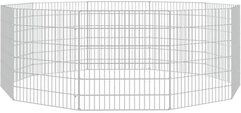 vidaXL Free Range Animal Enclosure 10-Panel 54x60 cm Galvanised Iron