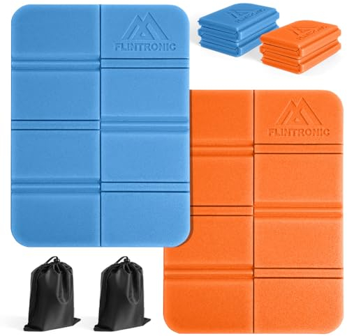 flintronic 2 Stück Sitzkissen Faltbar Outdoor, Wasserdicht Spielplatz Matte, Kinder Sitzmatte mit Tragetasche, Für Outdoor Spielplatz Garten Stadion Jagd Wandern Camping