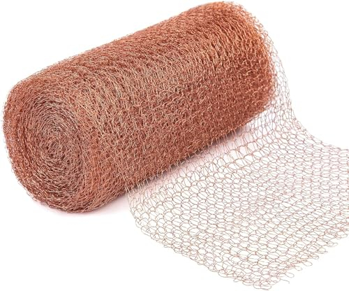 Doppelschichtiges Verschlüsseltes Kupferband, 12,7cm x 6m Kupferband Gegen Schnecke, Kupfergeflecht für Schneckenabwehr, Füllen von Lücken, Schutz von Sämlingen, Mausefalle und Wildtier Kontrolle