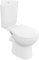 LAVITA Einteilige Stand-WC mit eingebautem Spülkasten BARTOLINI WHITE WC deckel mit Absenkautomatik Keramik Toilette Spülrandlos Toilettenschüssel Toilettenbecken Stehend + WC-Anschlussstück