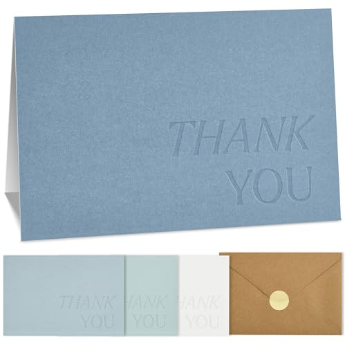 Beautiful Thank You Cards Set of 30 With Envelopes and Stickers - Elegant Blank Cards For Personalized Notes - Perfect Bulk Stationary Set For All Occasions incl. Weddings, Business & Baby Showers