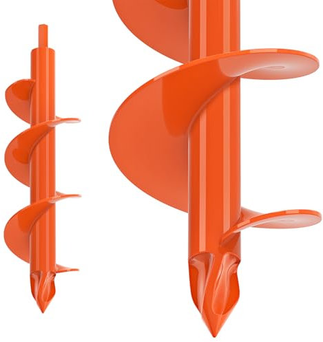 BeneLabel Broca de Barrena para Jardín, 31x7.6cm Broca de Taladro Espiral Barrena para Postes de Valla Jardinera Taladro para Columna de Buzón de Cama/Sembrado/Valla, Se Adapta Hexágono de 10mm