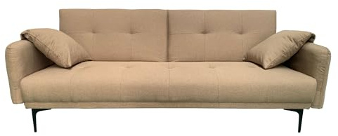 Buyqualia - Sofa Cama de Tela - Color Vison - 79x202x86 cm