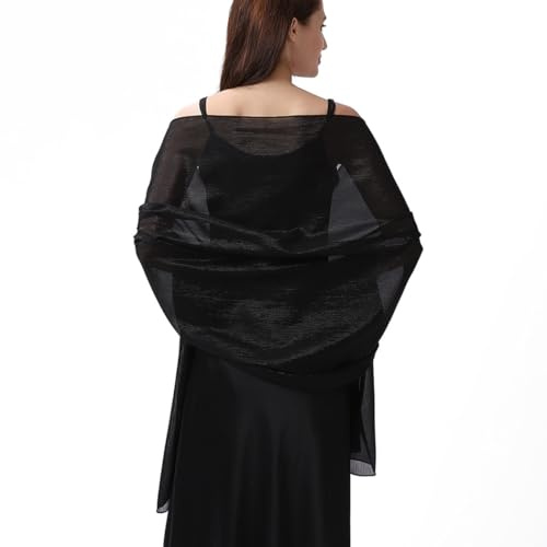 Cozyan Bufanda Chal Mujer Fiesta Estolas Foulard Fular Bodas Elegante Ligero Pashmina Chal Mujer Fiesta Pañuelos Capa Invitada Boda Fulares Estolas Foulard Verano Mantones De Flamenca