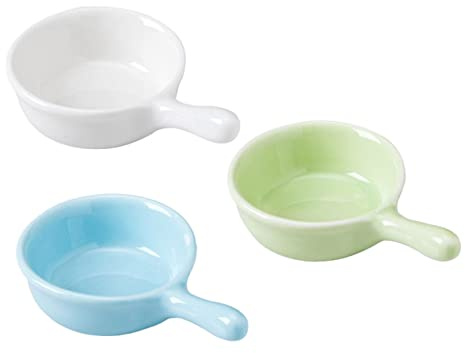 Toyvian Cuencos para Hámster de Cerámica con Asa, Comedero Pequeño para Mascotas, 3 Piezas, Color Aleatorio, Adecuado para Cobayas y Ardillas Hogar