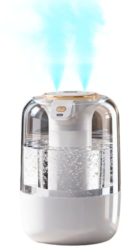Yulokdwi Humidificador De Aire | 3 Niveles de Niebla con Pantalla Digital | Humidificador Para Bebé Con Nivel De Vapor Ajustable,Para Sala Dormitorio Grande Guardería Bebé Oficina Casa Apartamento
