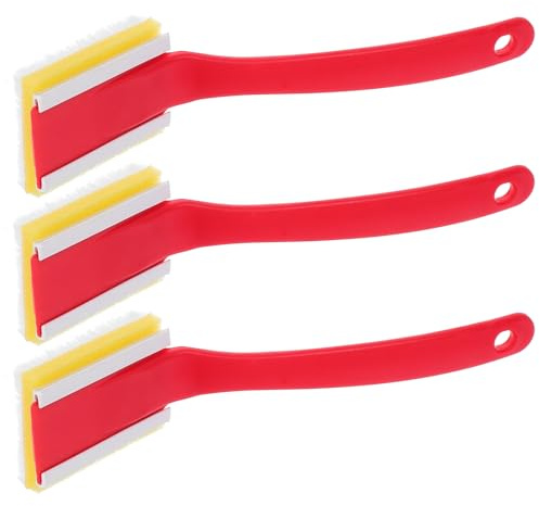 DECOMELODY Set da 3 Pennelli per Bordi in Nylon Spesso Utensile per Bordare Pareti e Soffitti Rifinitore per Angoli con Manico in Plastica per Pittura di Dettaglio e Lavori di Precisione