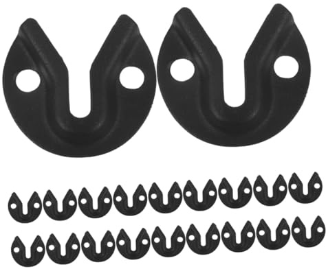 FOYTOKI 20pcs Black Metal Keyhole Picture Frame Wall Fasteners Heavy Duty Secure Hanging Brackets for Mirrors Photo Frames Furniture Connectors