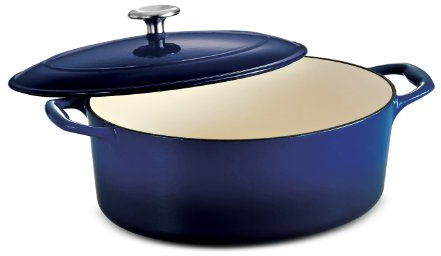 Tramontina Enameled Cast Iron Covered Skillet, 10-Inch, Gradated Red