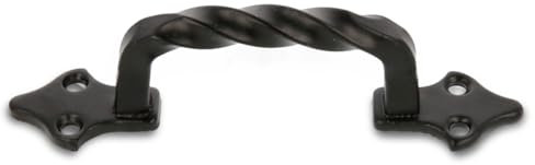 Amig - Maniglie per Mobili - Modello 1002 - Acciaio - Ferramenta Rustica - 90 mm - Senza Piastra - Viti incluse - Finitura: Nera