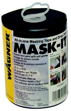 WAGNER Mask It-Set, Abklebefolie + Abroller für Wand und Decke - 0,55x21m