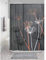 iDesign Thistle Duschvorhang, 183 x 183 cm, grau/koralle, Polyester