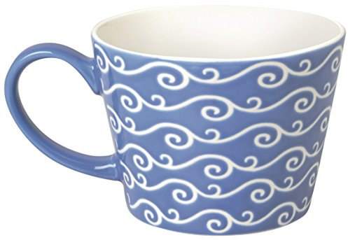 Excelsa Etnika Tasse Jumbo 415 ML, Porcelaine, Bleu, 11 x 11 x 8 cm