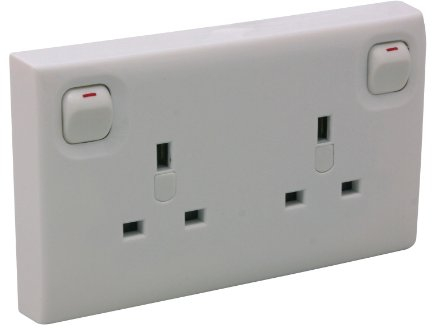 CED CEDCS1-2 White Moulded Single To Double Switched Socket Convertor