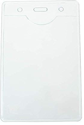 CKB LTD 10 Stück Ausweishüllen A7 Durchsichtig Kunststoff Ausweishalter Vertikal Weichplastik Abzeichen Kartenhüllen ID Kartenhalter Event Größe 11 x 6.8cm Einsatzgröße 9 x 6,5cm