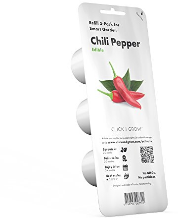 Click & Grow, Recambio Cápsulas de Cultivo de Guindilla, Kit de 3 Cápsulas
