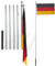 Alu Fahnenmast Flaggenmast Flaggenmasten Fahnenmasten Fahnenstange 6,10 m Berlin mit Deutschlandfahne