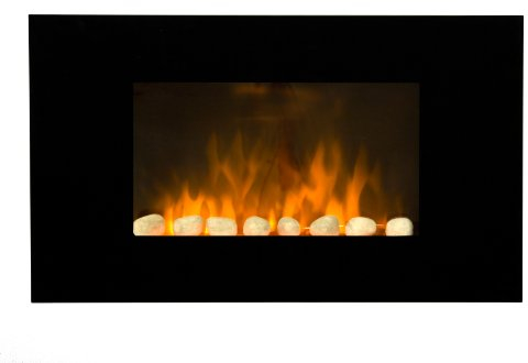 CHEMIN’ARTE Cheminée Électrique Effet Flammes LEDs Murale Volcano - 2000W - Conçue en France - 90x11x50cm - Garantie 2 Ans