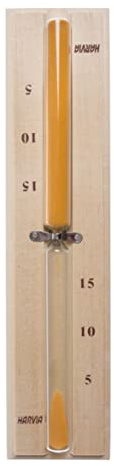 Harvia Reloj de arena para sauna de 15 minutos, de madera, art. SAC19900