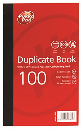 Pukka Pads 6901-FRM Value 216x130mm Plain Ruled Duplicate Book (Pack of 5)