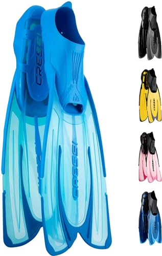 CRESSI Agua Fins Aquamarine 43/44 - Self Adjusting Flossen für Tauchen, Apnoe, Schnorcheln und Schwimmen, Aquamarine, 43/44