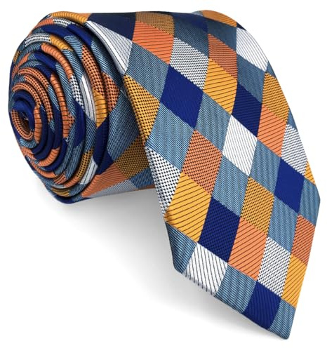 S&W SHLAX&WING Ensemble de cravates multicolores pour hommes avec pochette de costume
